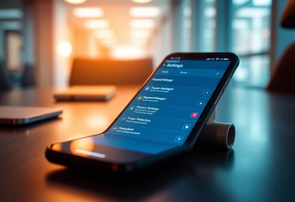 Smartphone avec cadenas posé sur un clavier, symbole de la protection de la vie privée en ligne en 2025